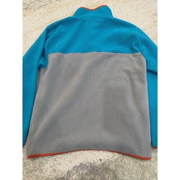 Free Nature NYC Sz L Mens Fleece Quarter 1/4 Snap Pullover Color Block Retro - Picture 2 of 9